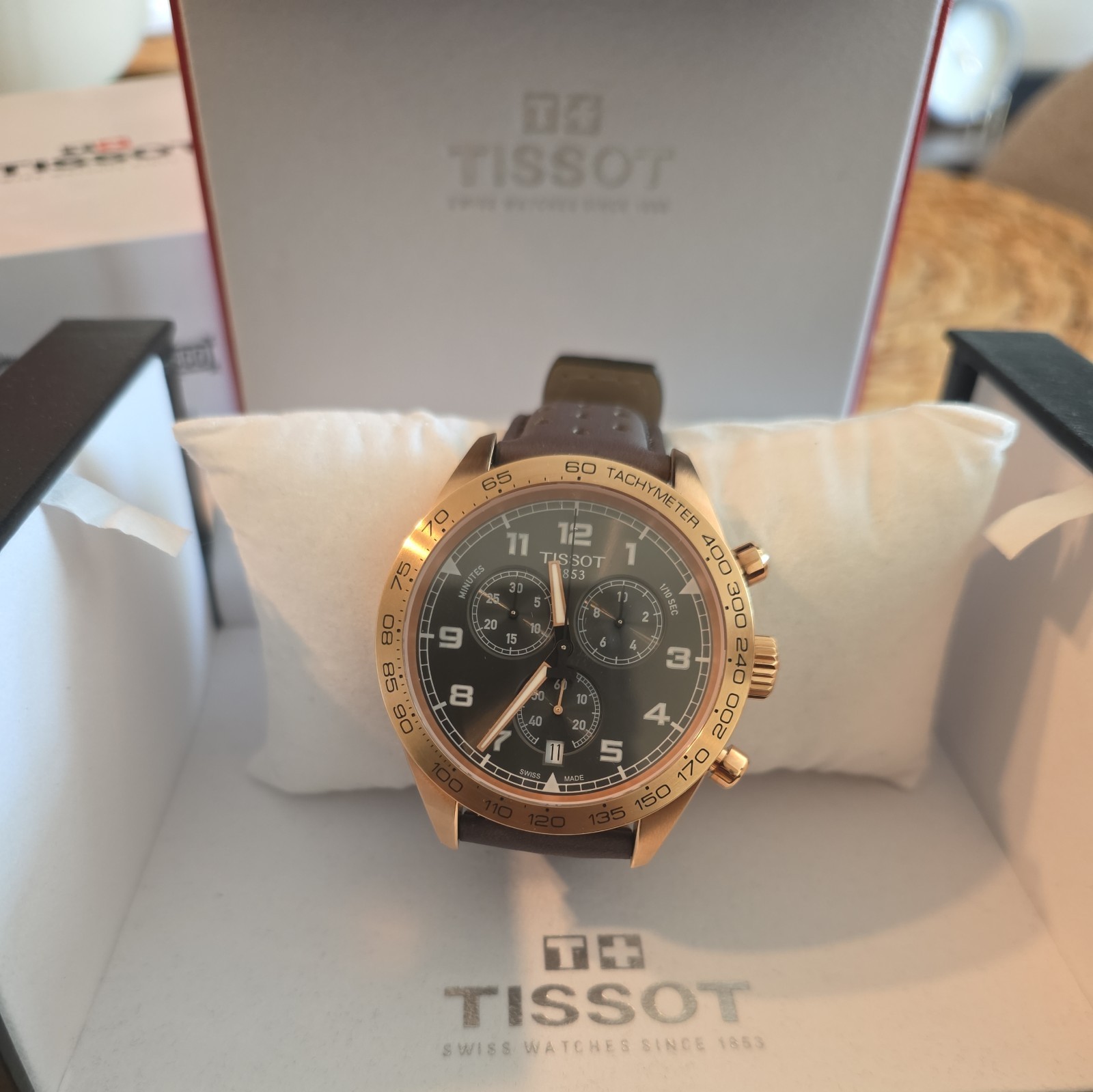 NEW 45mm Gents TISSOT PRS 516 Chronograph Watch T1316173608200, Box & Papers