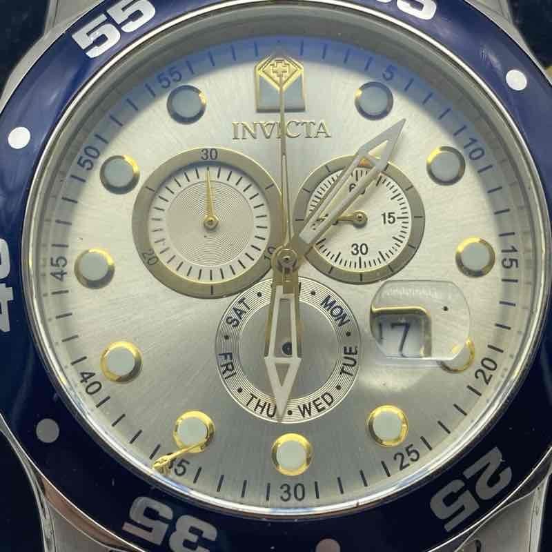 Invicta Pro Diver 10373 Chronograph Men’s Stainless Steel Watch 46.5mm Blue