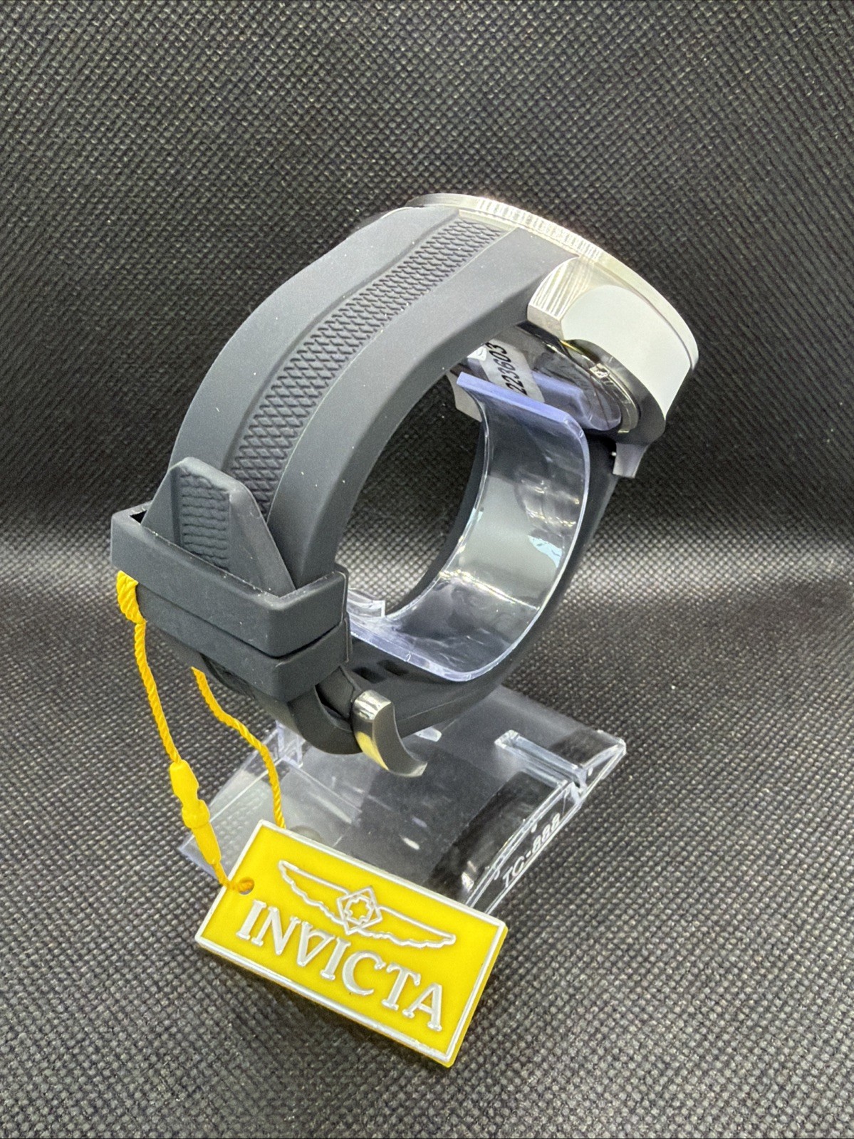 INVICTA PRO DIVER IMPACT BLACK DIAL SILVER RED & BLUE CASE 50mm NEW Stunning!