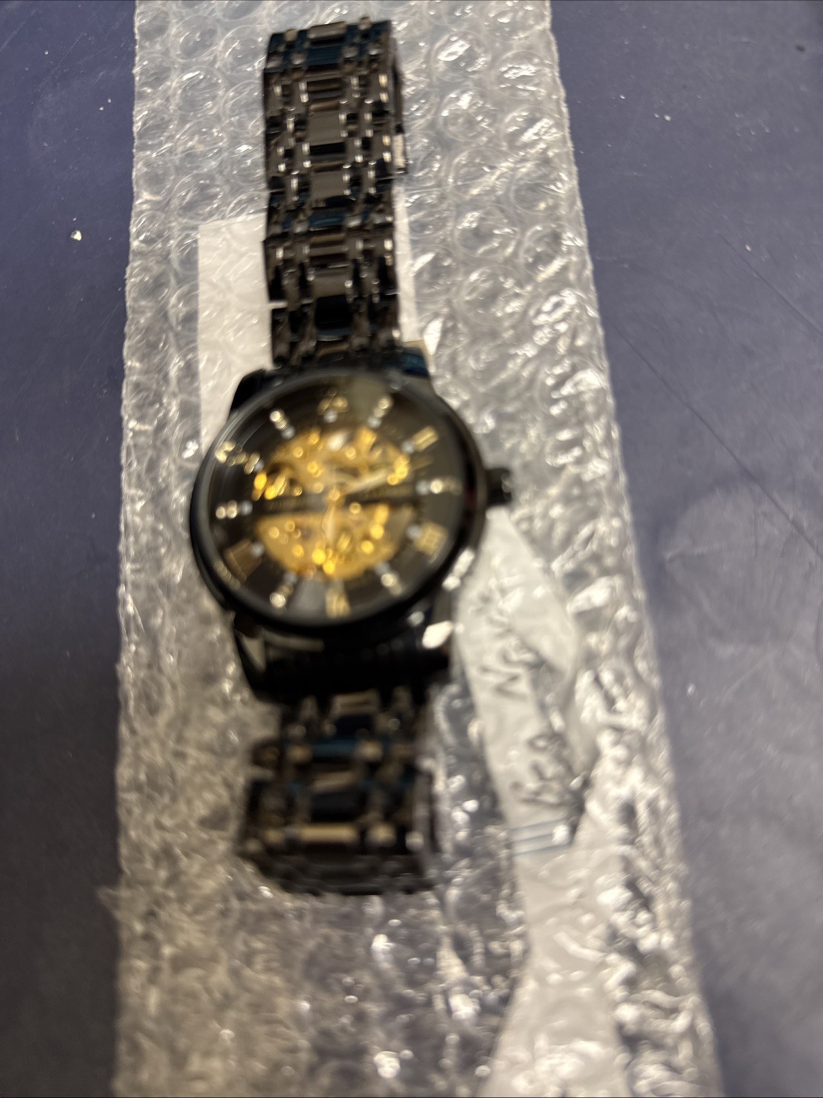 Lavaredo L6610 Automatic Skeleton Dial Wristwatch Black Stainless Steel