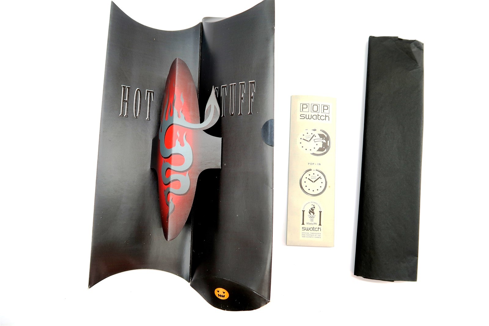 Swatch POP Watch HOT STUFF Devil PMB103 Halloween 1995 Special Package Set N1