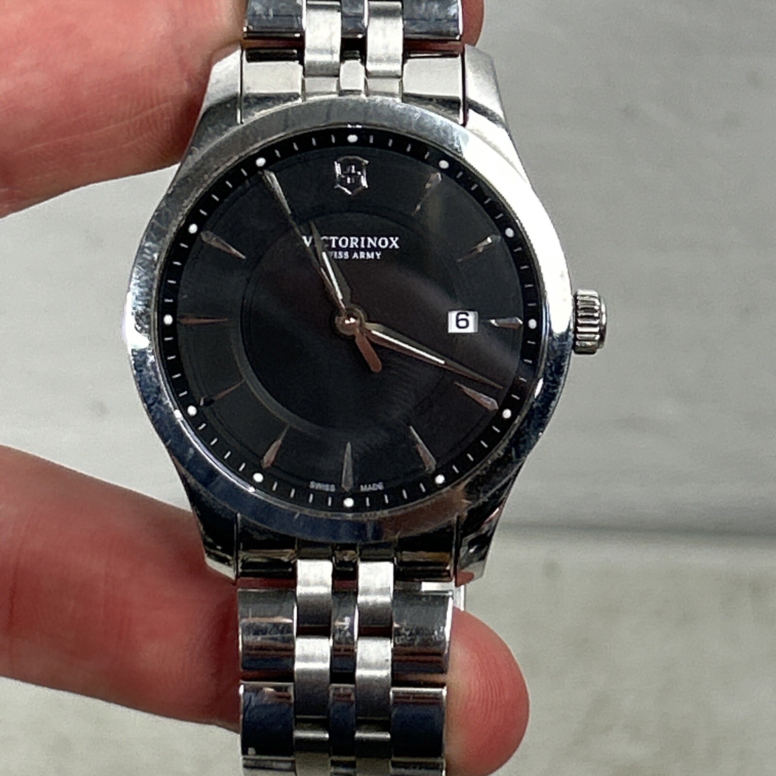 Victorinox Swiss Army Alliance Quartz Black Dial Steel Men’s Watch 241801