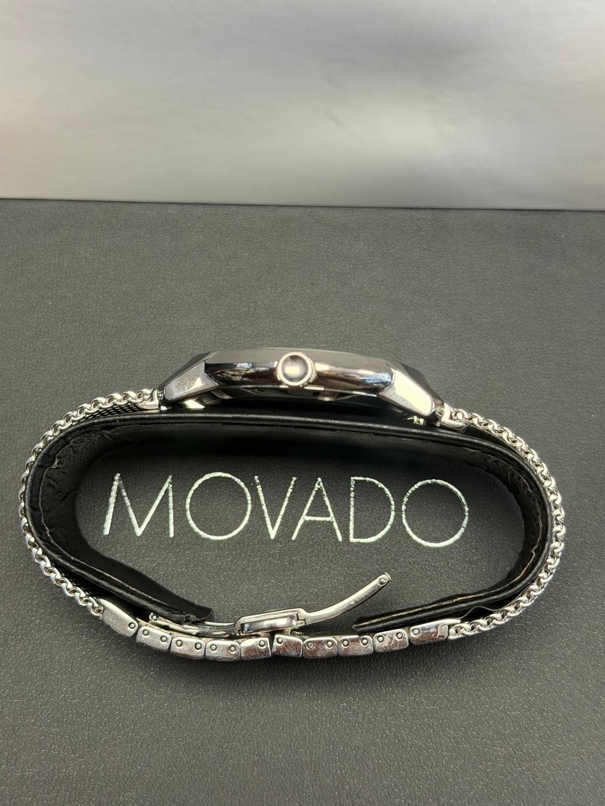 Movado Bold Series Silver Stainless Steel Mesh Silver Dial Quartz Watch for Men