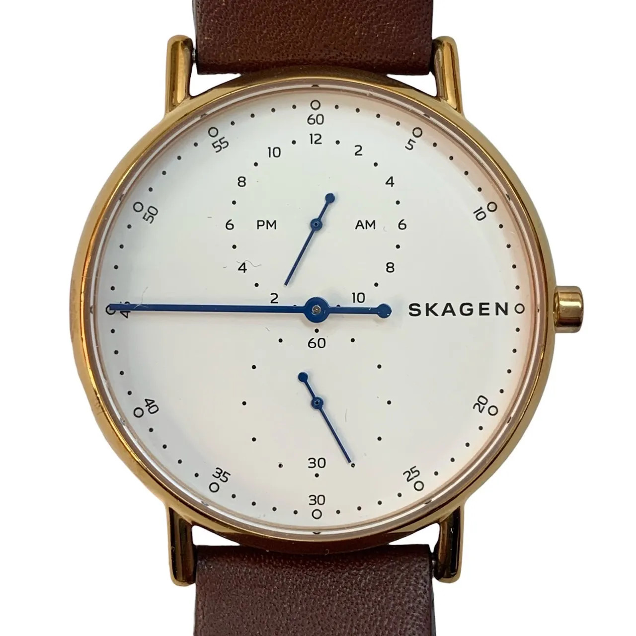 SKAGEN SKW6390 SIGNATUR One Hand type Quartz Men’s Wristwatch Brown×Gold Denmark
