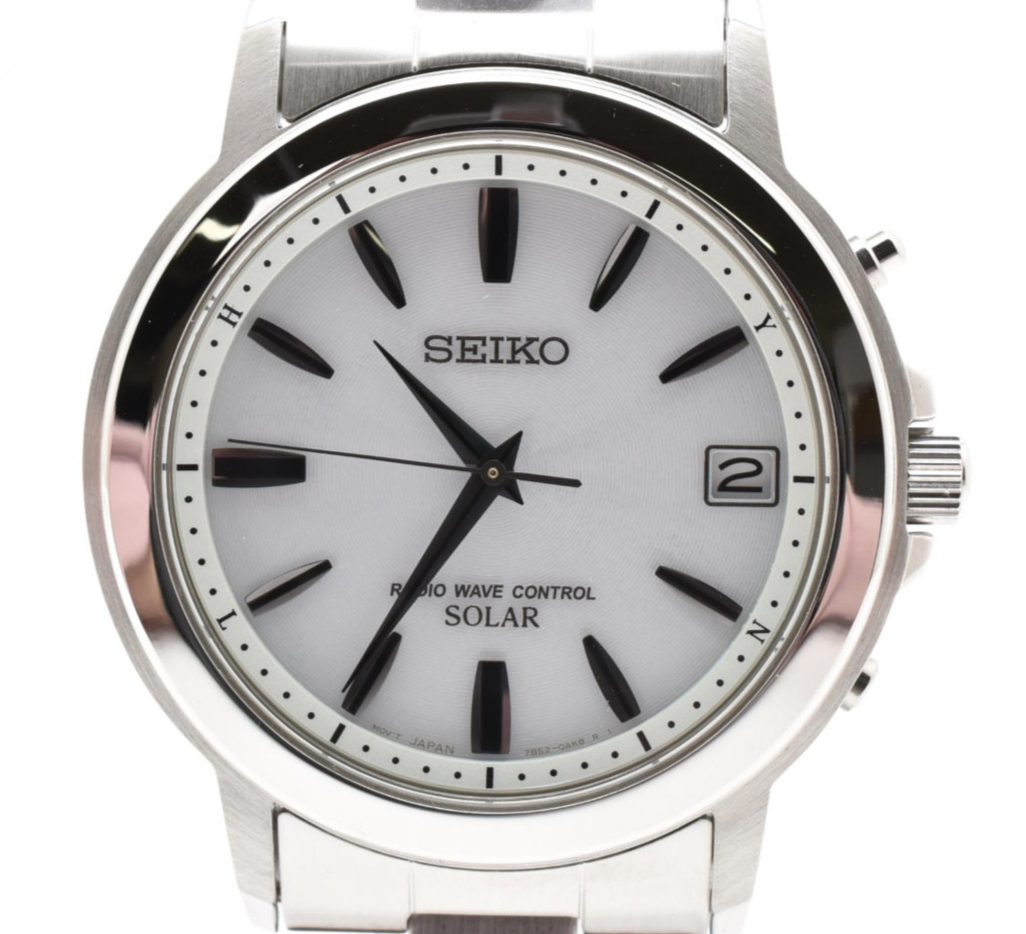 [UNUSED] SEIKO SBTM167 7B52-0AF0 Solar radio-controlled white Men’s Watch 38mm