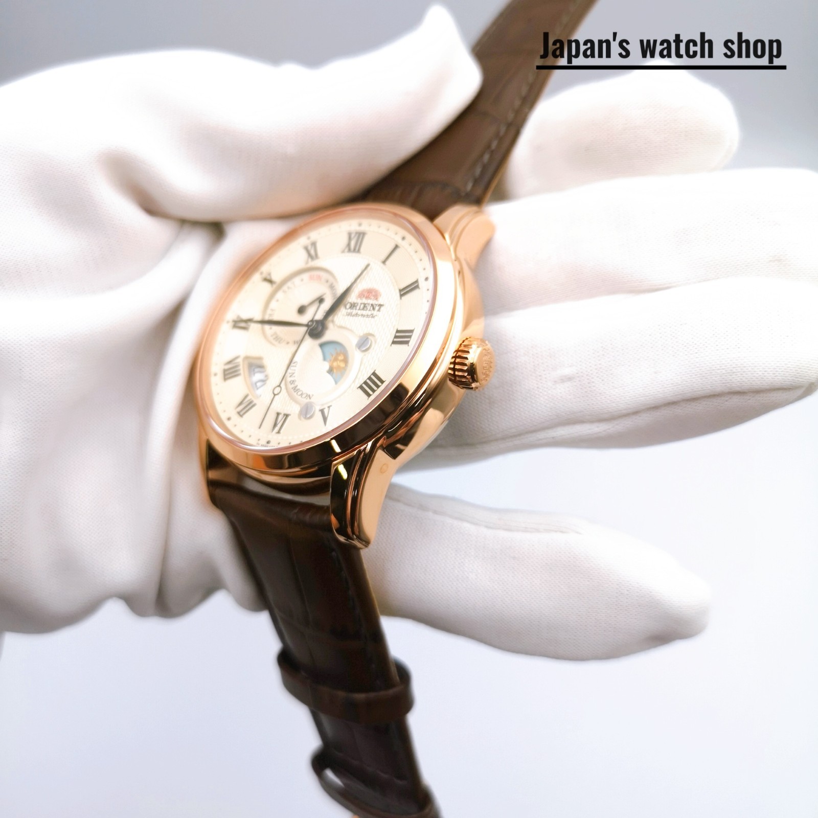 ORIENT ORIENT Classic SUN & MOON RN-AK0001S Brown Men’s Watch New in Box