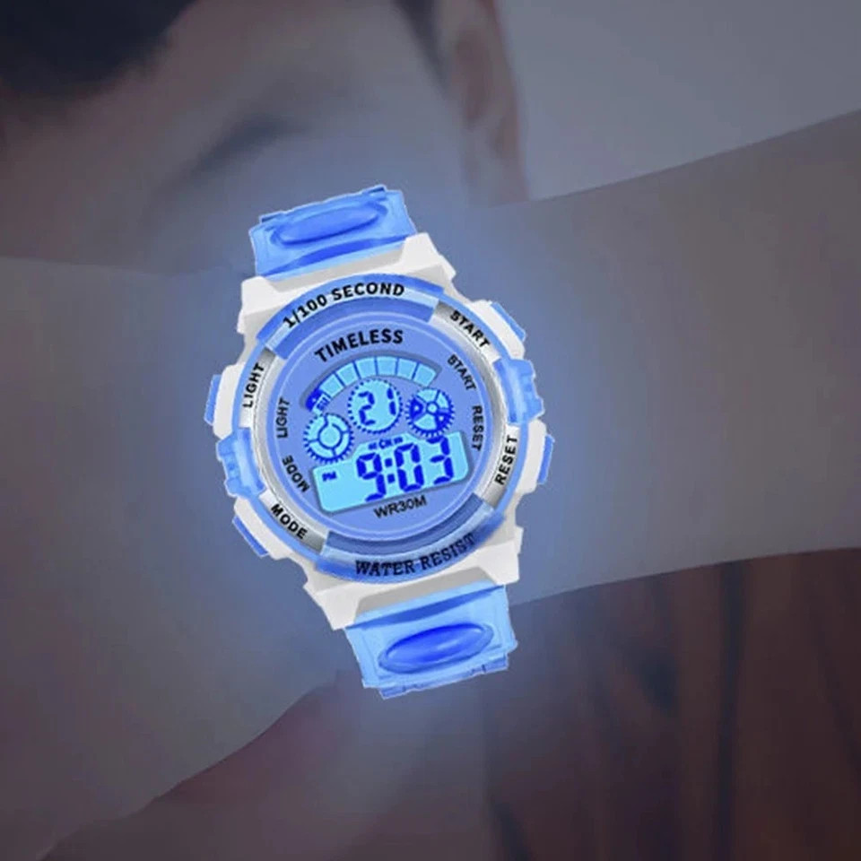 Kids’ Multi-Function Luminous Dial Alarm Watch for Boys & Girls