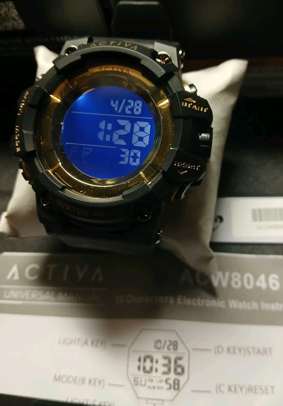 Activa Sync X Invicta Watch. Gold/Black. ACW8046-003