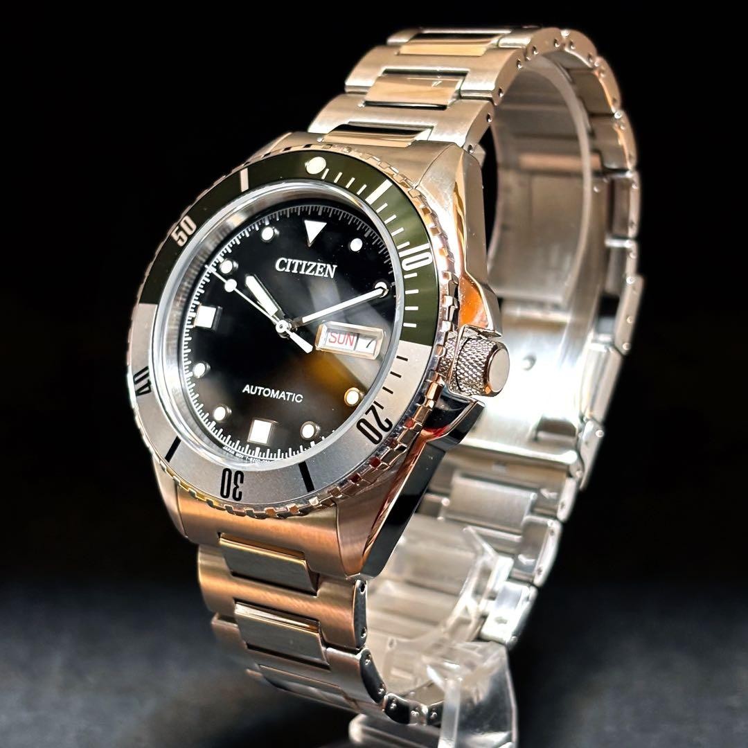 Citizen NH7531-50E Diver Watch Automatic 42mm Green Bezel Black Dial wrist 20cm