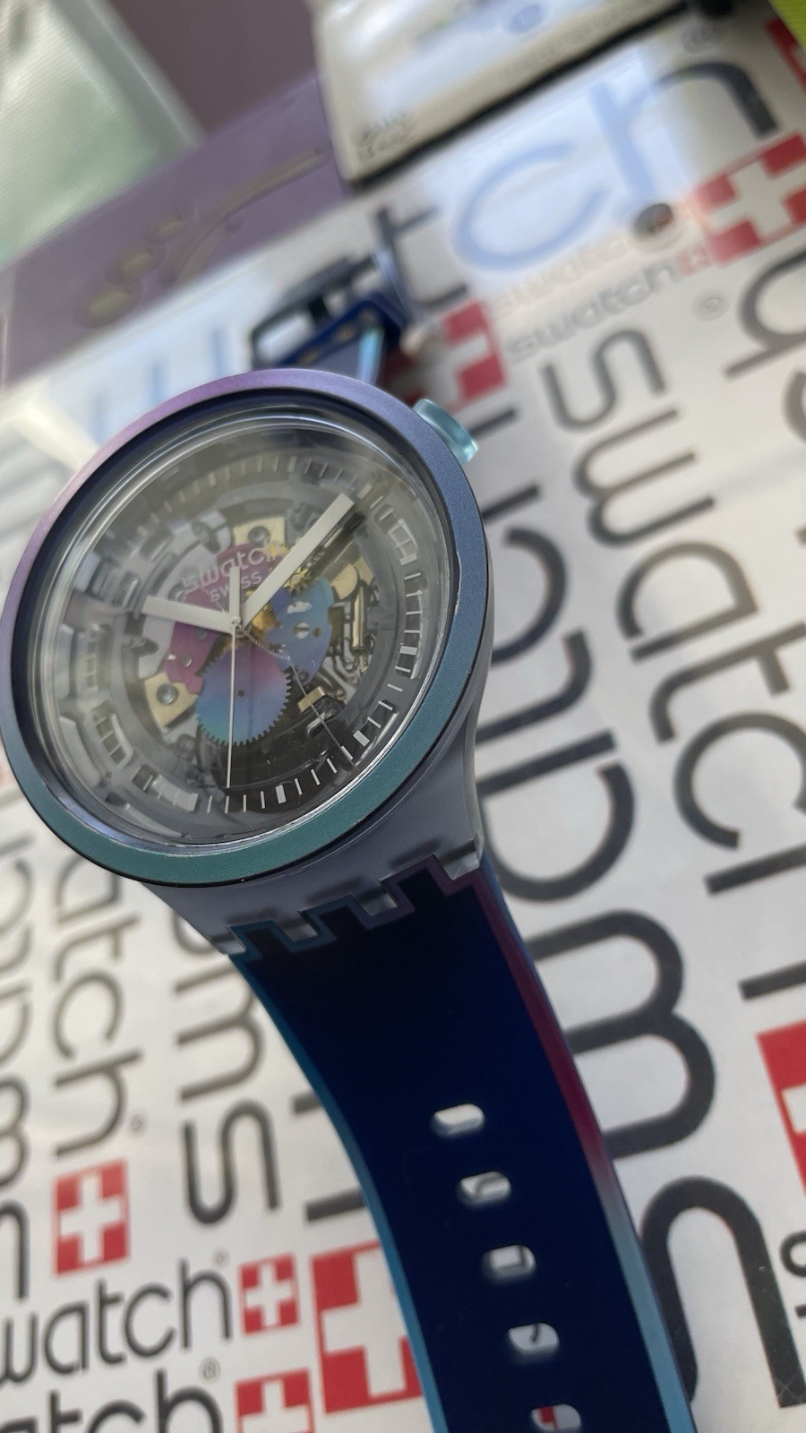 Swatch Rainbowinthenight SO27N112 Big Bold 47mm Bioceramic