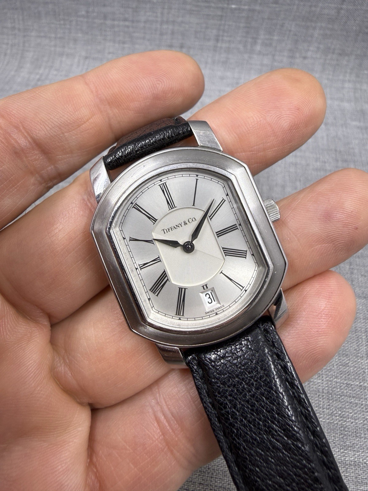 Tiffany & Co. Mark Coupe Swiss Stainless Steel Silver Dial Quartz 32mm Watch