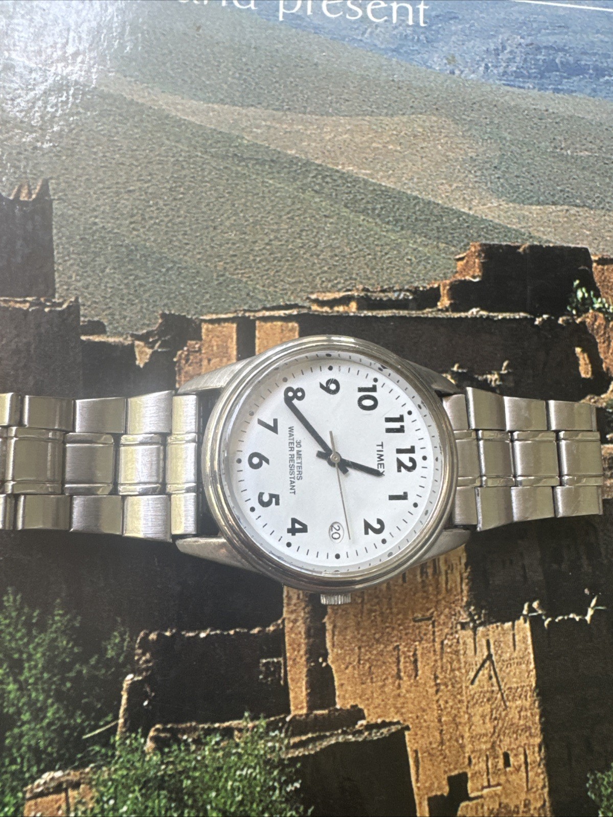 Timex Easy Reader Date Watch Vintage 30 Meters 32mm For Men