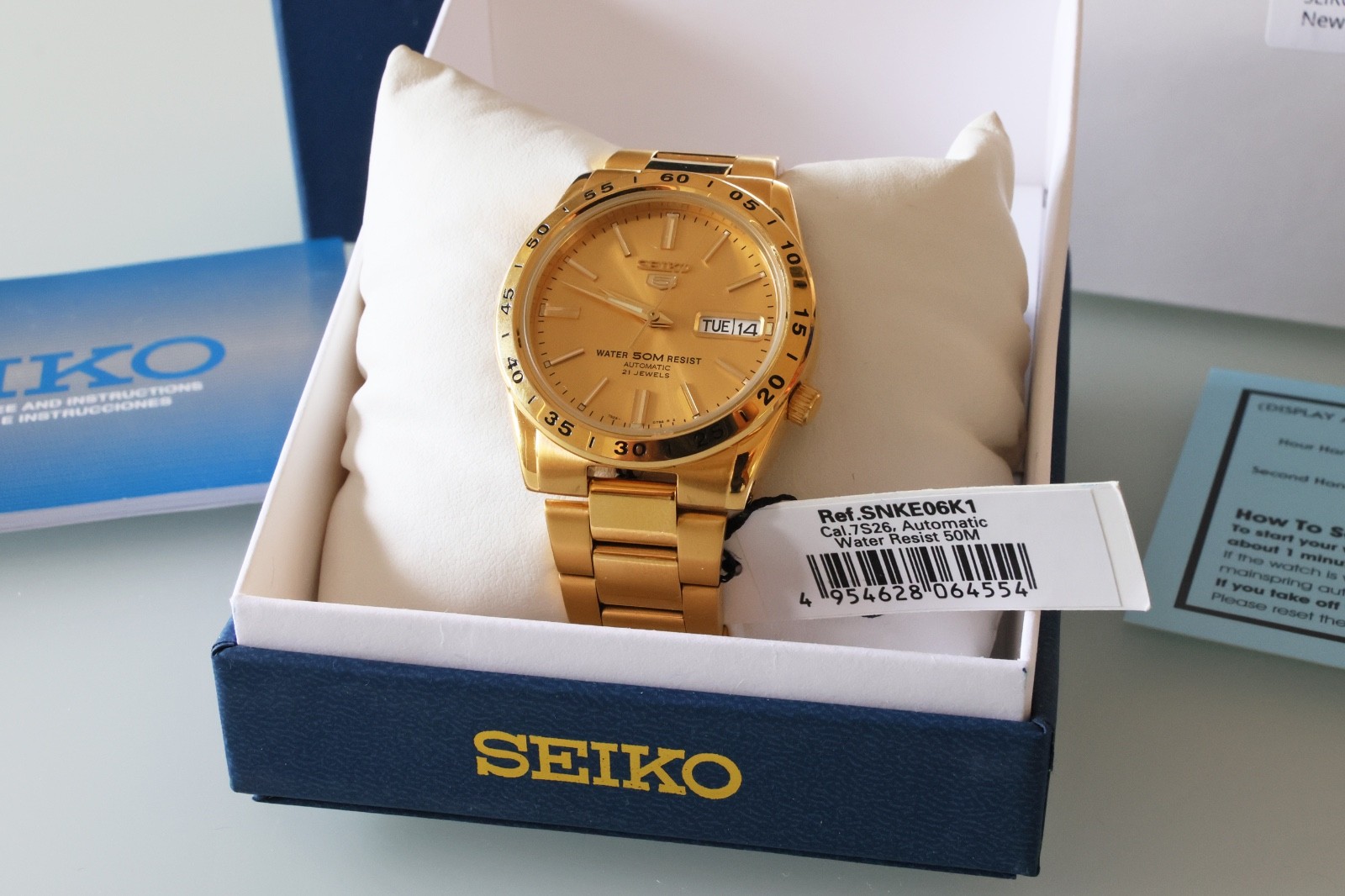 SEIKO 5 Automatic SNKE06K1 Gold Men’s Analog Sport Watch