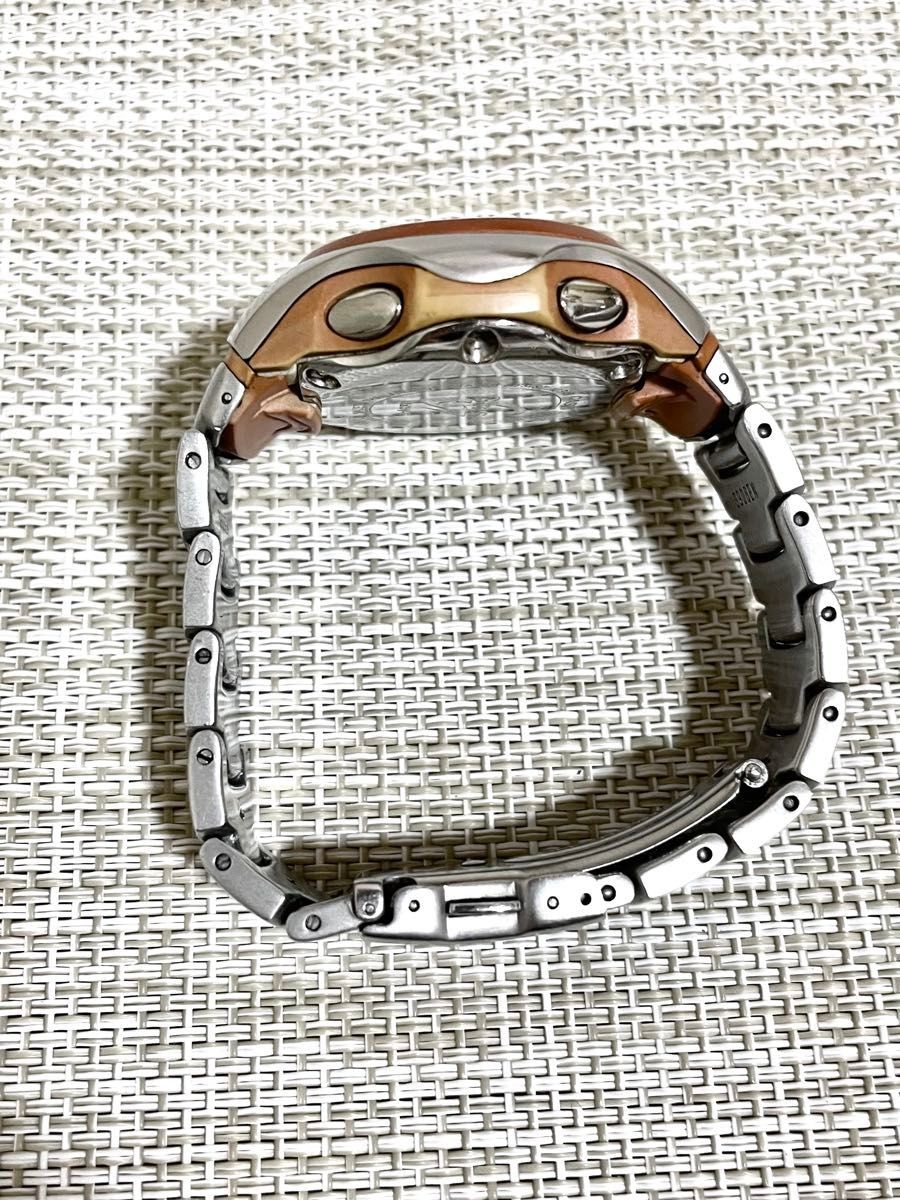 🟦 CASIO G-MS MSG-140 Digital Watch Vintage Y2K Full Metal Silver Brown Japan