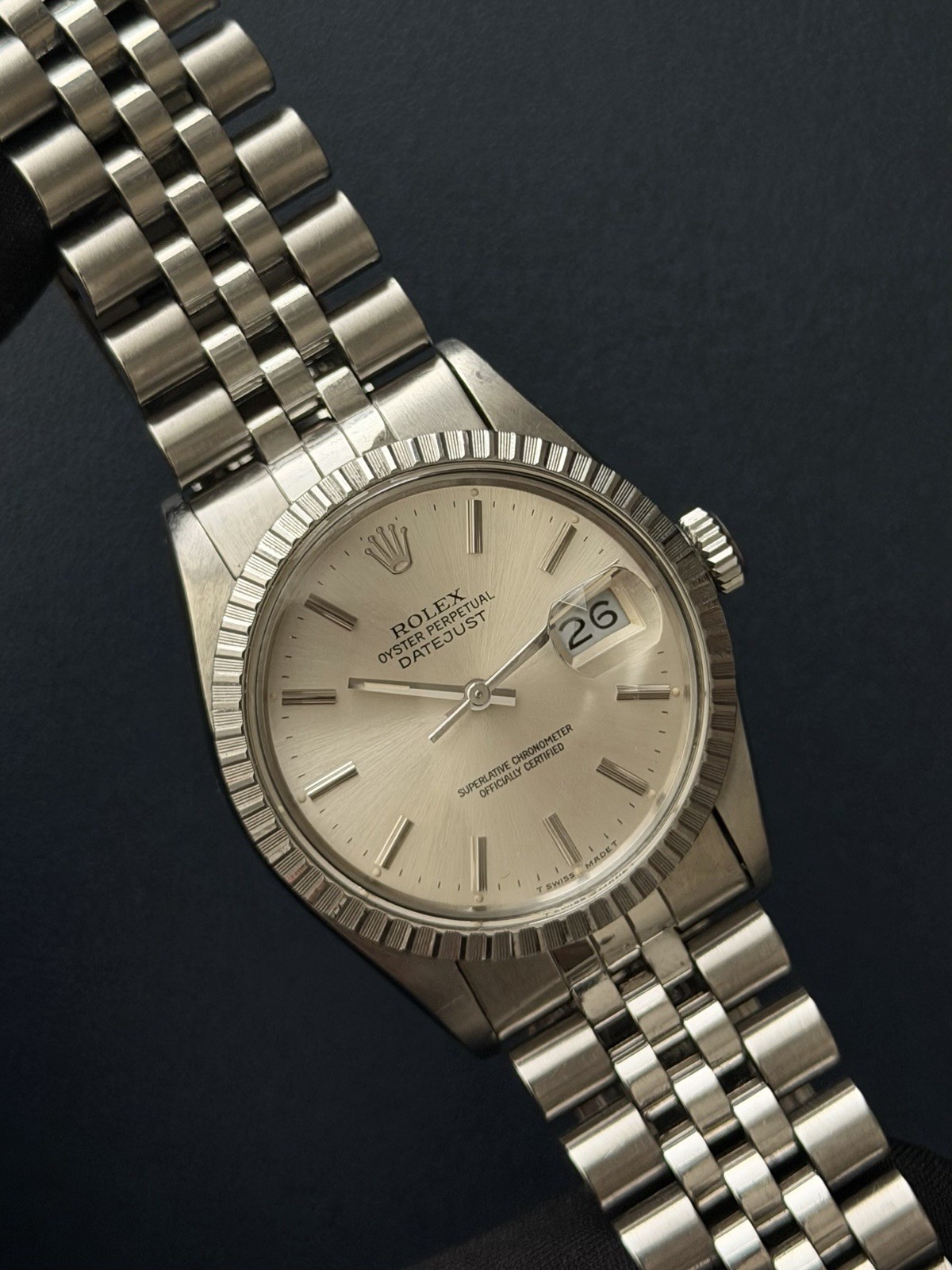 Rolex Datejust 16030 Silver Jubilee Bracelet with Silver Bezel