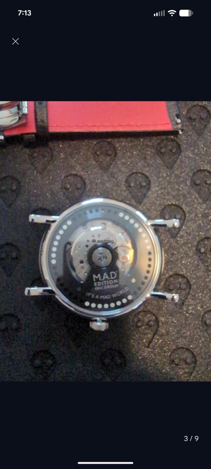 M.A.D. Editions MAD2 Automatic Watch Black/Red Dial Expo Caseback