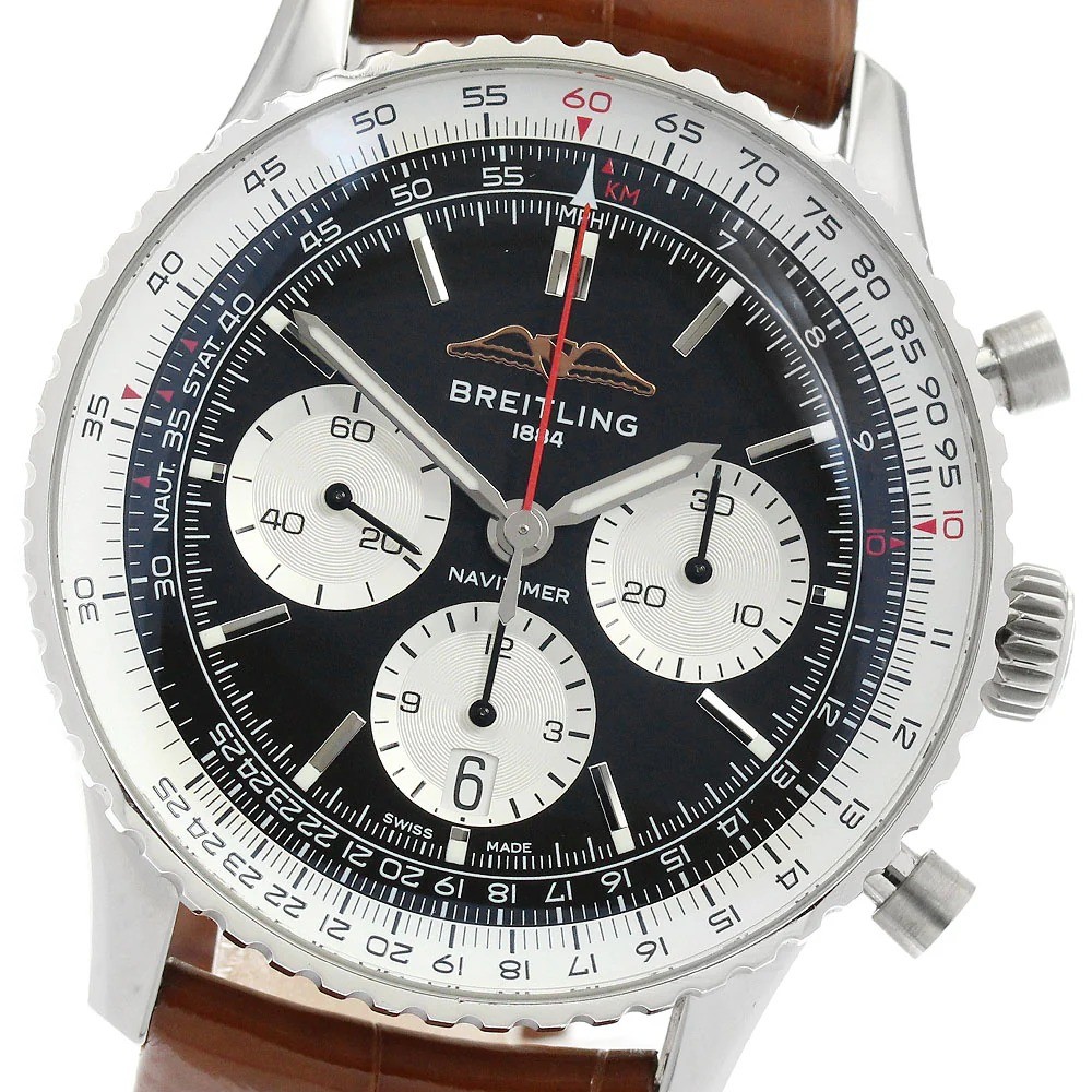 BREITLING AB0138 Navitimer B01 Chronograph 43 Automatic Men’s Watch Black Dial