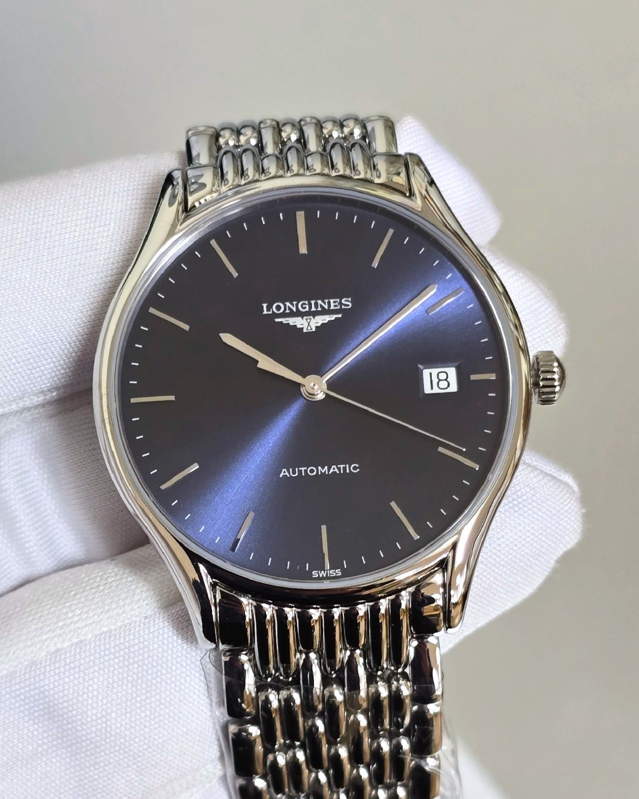 Longines Lyre Automatic 35MM Blue Dial SS Unisex Watch L4.860.4.92.6