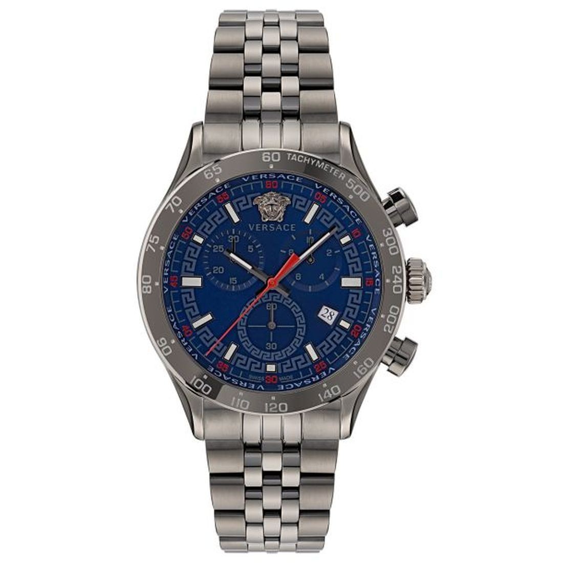 Versace Hellenyium Chrono Men’s Quartz Blue Dial Stainless Steel Watch VE2U00722