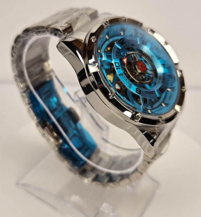 Invicta Racing Interpoint Men’s Automatic Watch 43.5mm, Steel/Blue (70084)