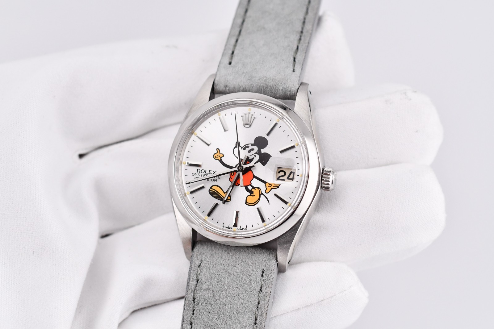 Rolex Oysterdate Precision 6694 Mickey Mouse Dial Manual Winding 1 Year Warranty