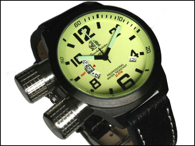 German U-Boot HORIZONTAL Crown ProtectionSWISS GMT T0201