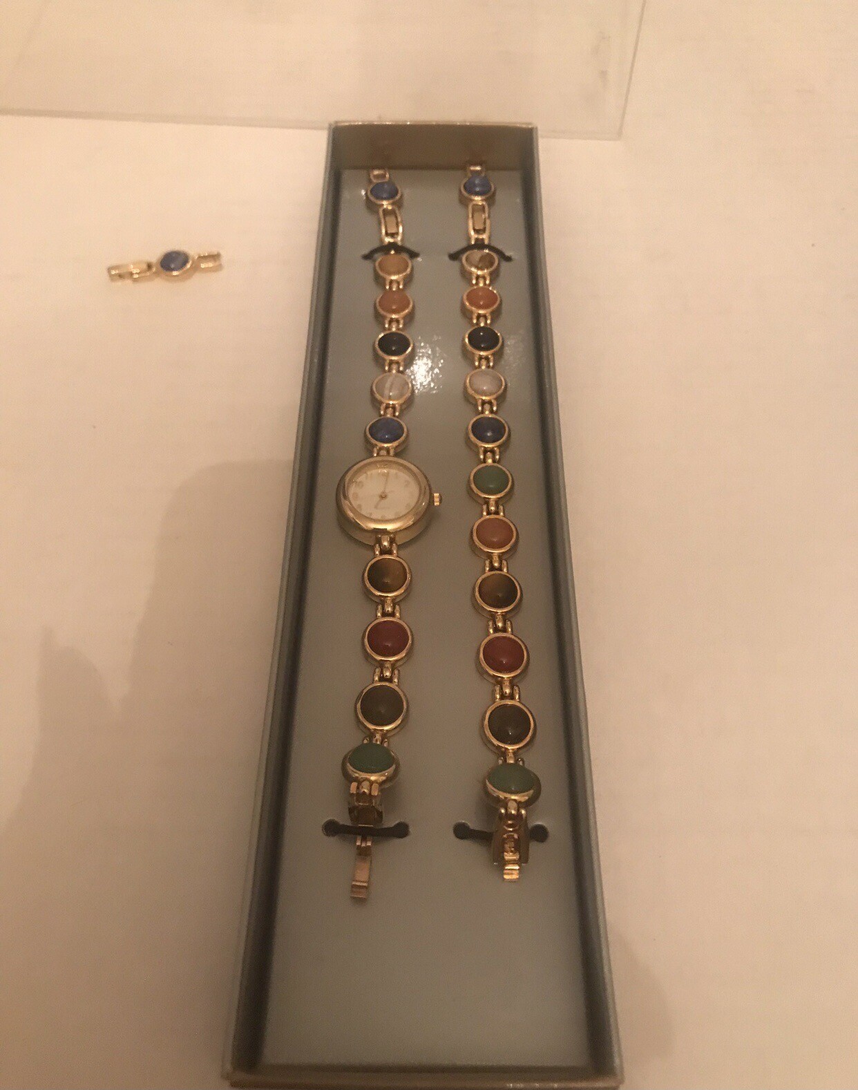 Avon Semi Precious Cabochon Watch & Bracelet Year 2000