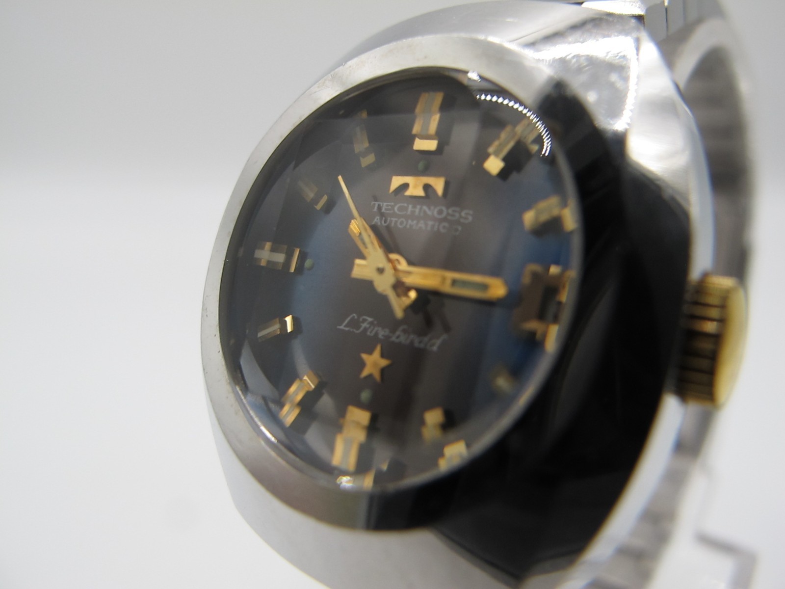 [Exc+3] Technos Firebird Automatic Blue Dial Date Vintage Men’s Watch Japan