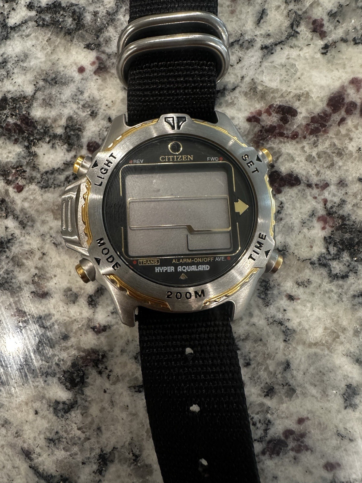 Vintage Citizen Promaster Hyper Aqualand Diver Watch D208-089839 Digital As Is