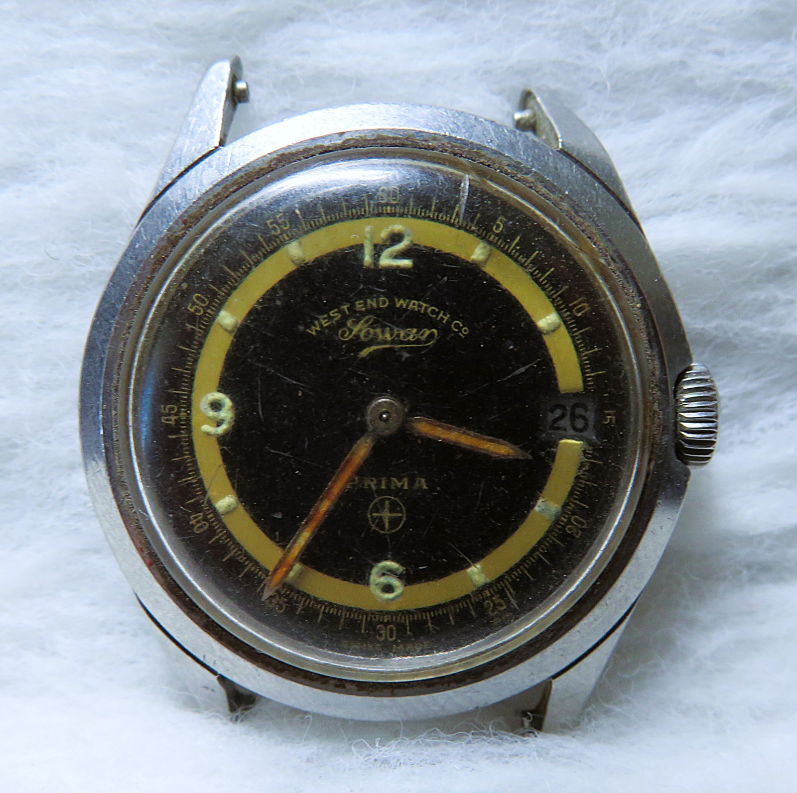 Vintage West End Watch Co. Sowar Prima Manual Wind Watch