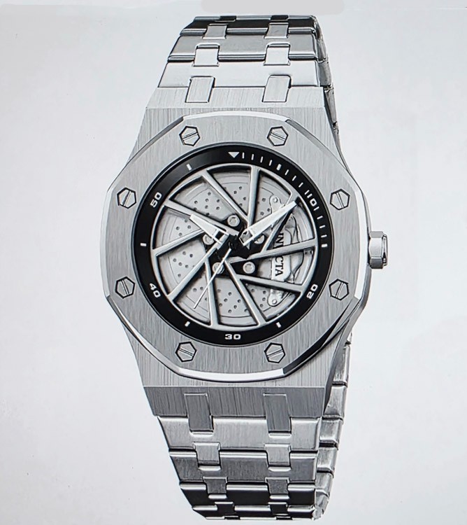 New Invicta Speedway Rim Stainless Steel White Dial Bracelet Watch 69487