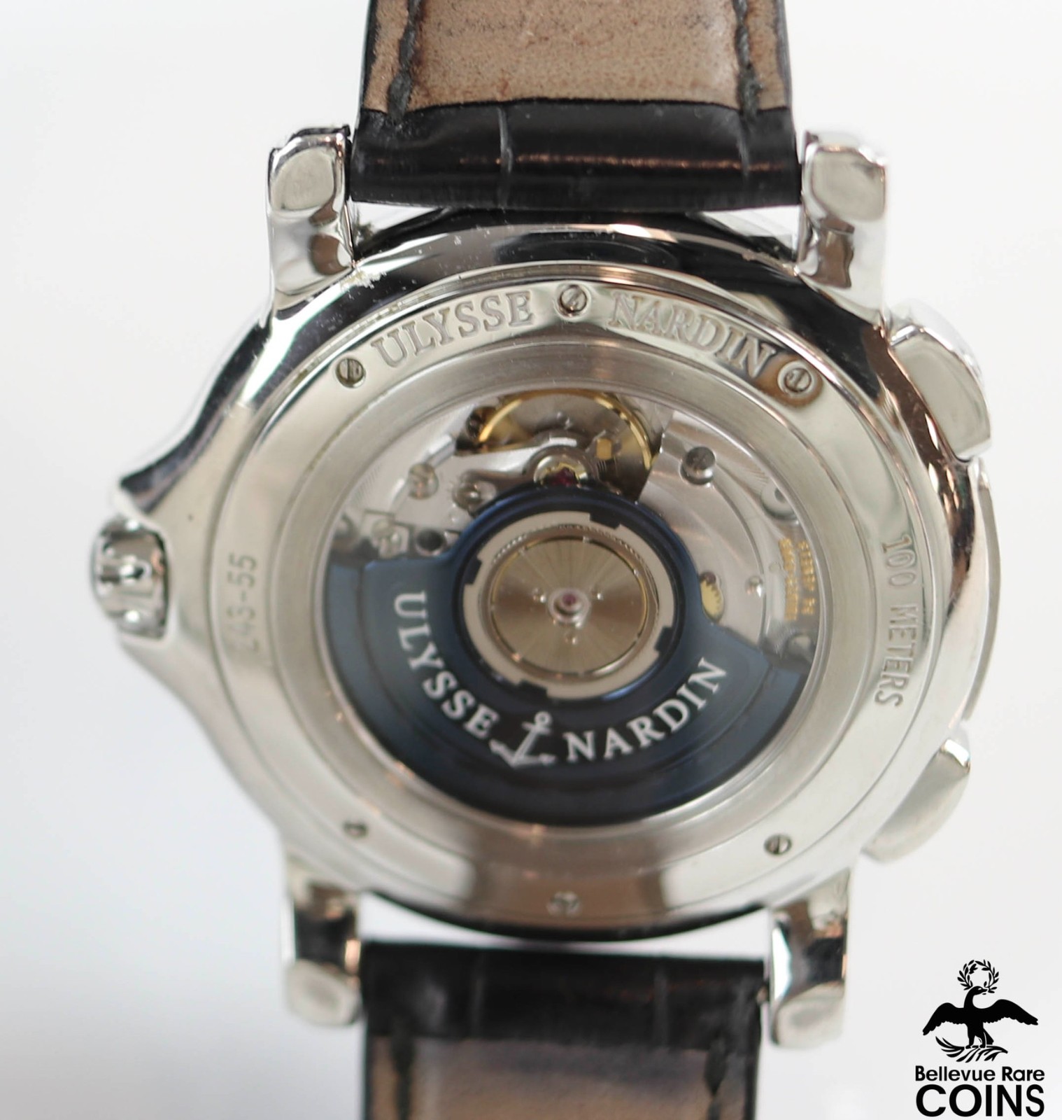 2008 ULYSSE NARDIN Dual Time Automatic 42mm Men’s Watch 243-55 w/Box & Bracelet