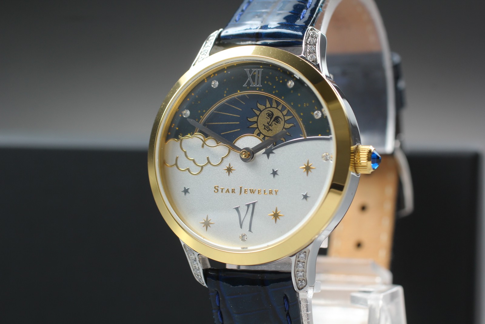 2017 N MINT Star Jewelry Limited Day & Night Sun Moon Navy Womens JAPAN
