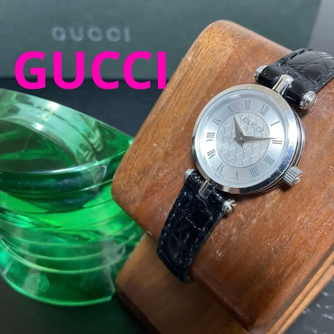 Gucci Sherry Line Black Women’s Quartz Watch Battery Replaced Japan 0713575