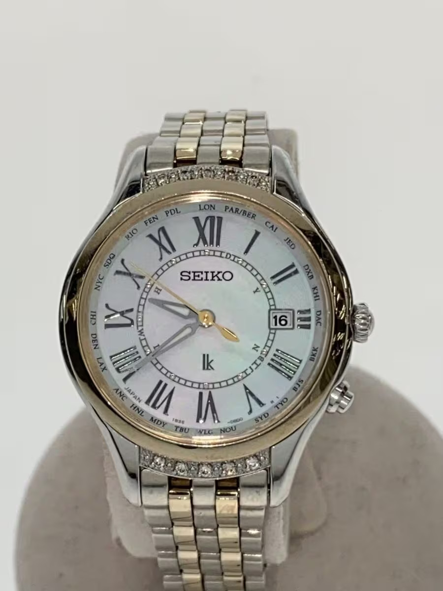 SEIKO Solar Wristwatch Analog 1b35 0al0