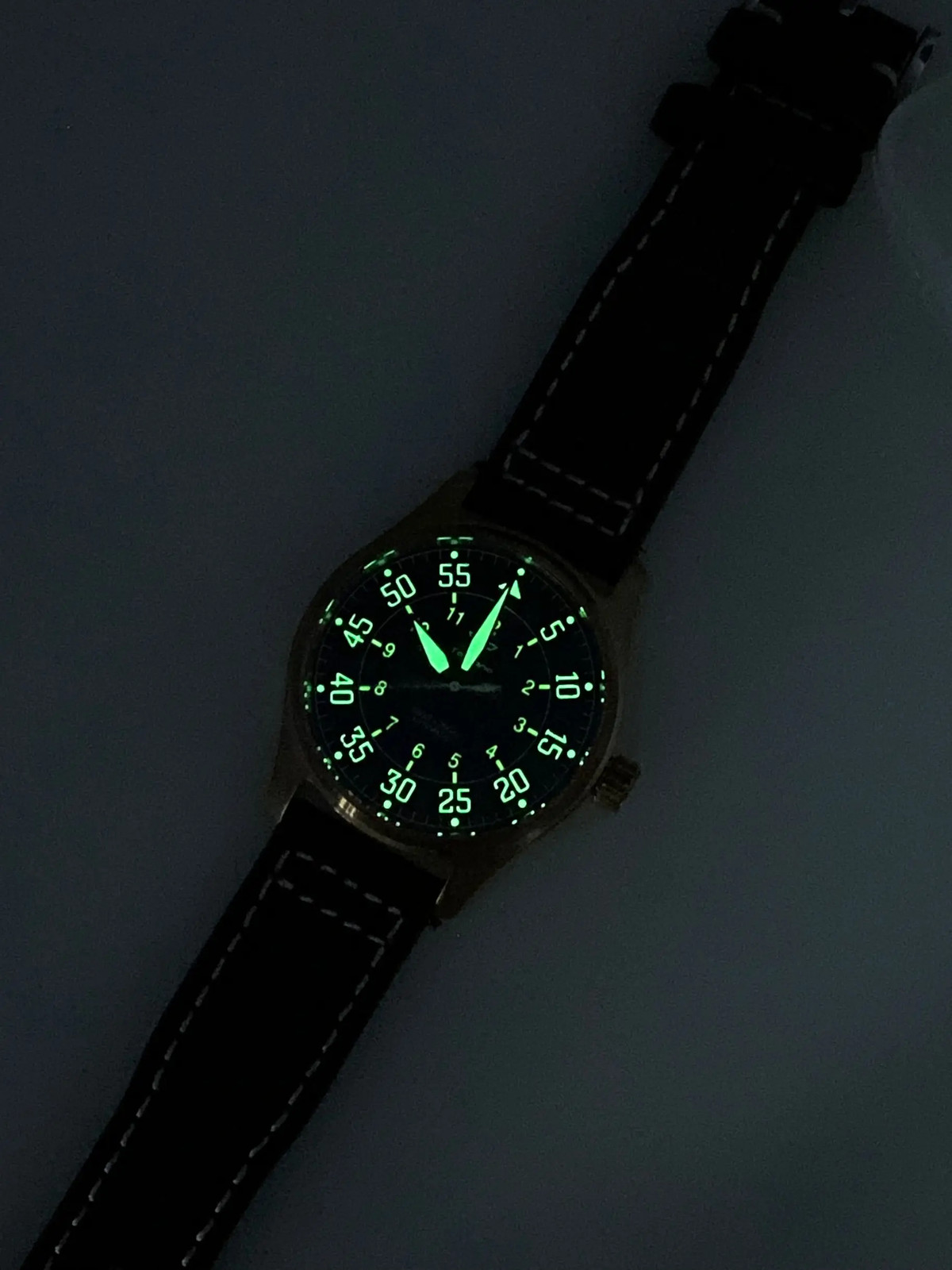 39mm Tandorio Solid Cusn8 Bronze Japan NH35 Automatic Diver Pilot Watch 20ATM