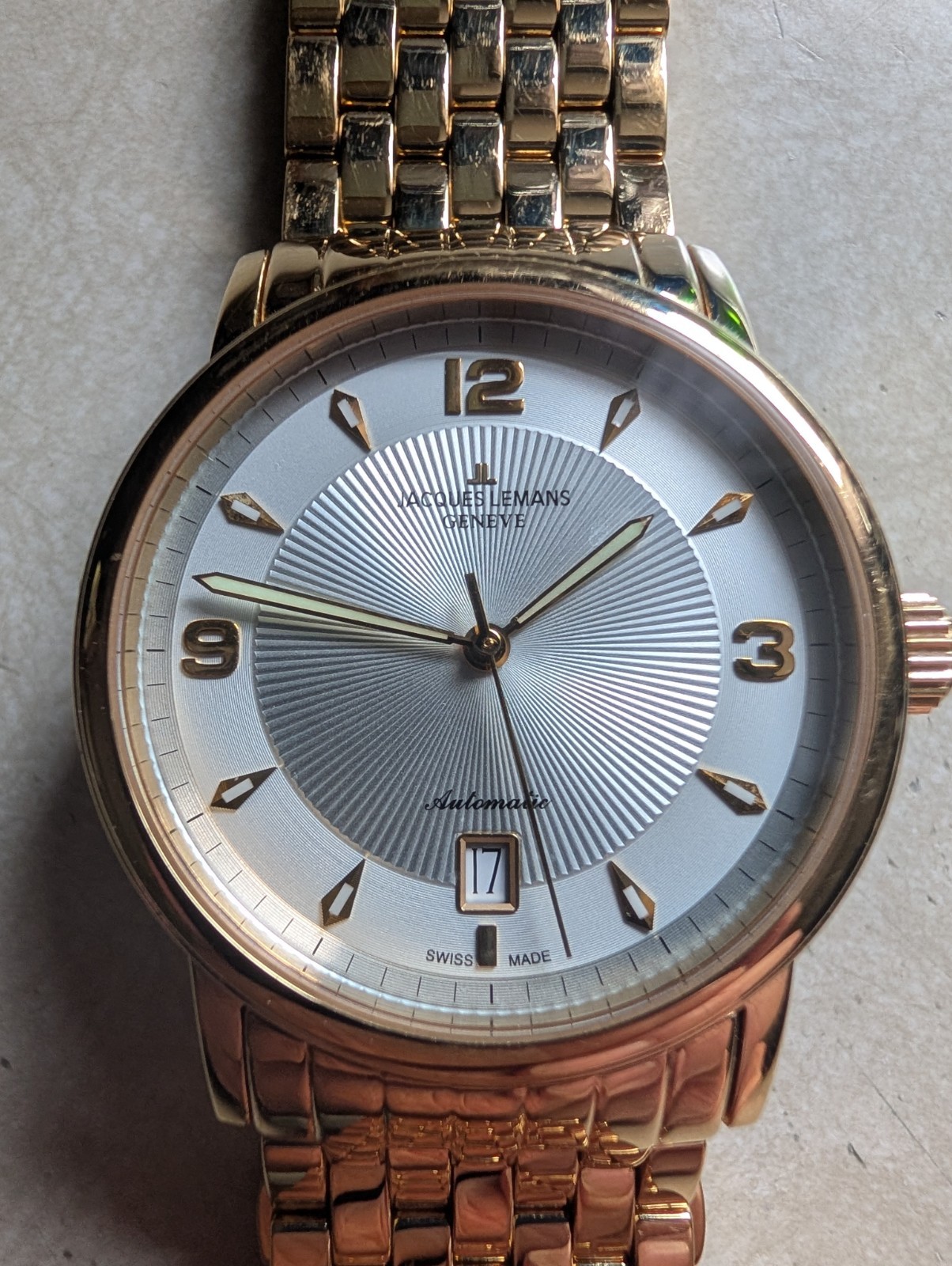 JACQUES LEMANS G-138 MENS AUTOMATIC WATCH