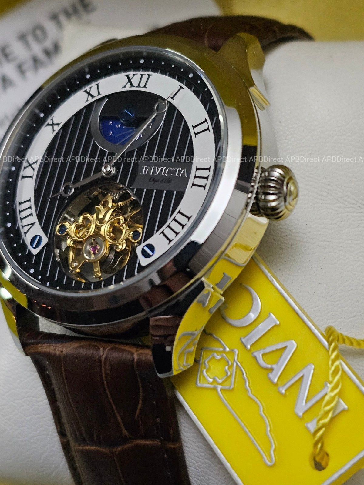 Invicta – Objet D Art – Open Heart – Automatic – Day / Night Leather mens Watch