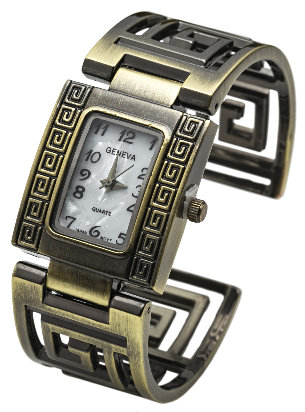 Blekon Collections Brushed Finish Designer Style Fashion Women Bangle Cuff Watch