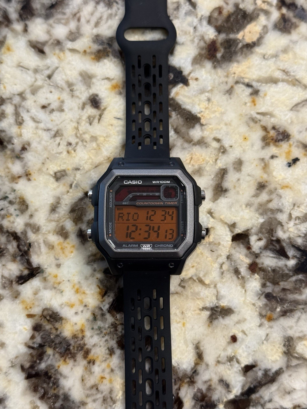 custom casio ws1600 “speedster” mod new in box w papers