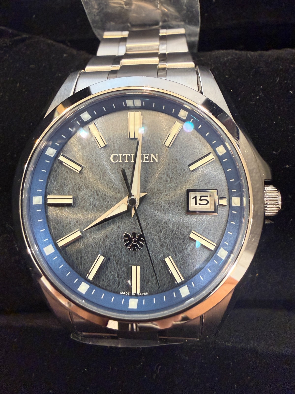 Citizen AQ4091-56M 40mm Blue Indiago Washi Paper Dial Titanium