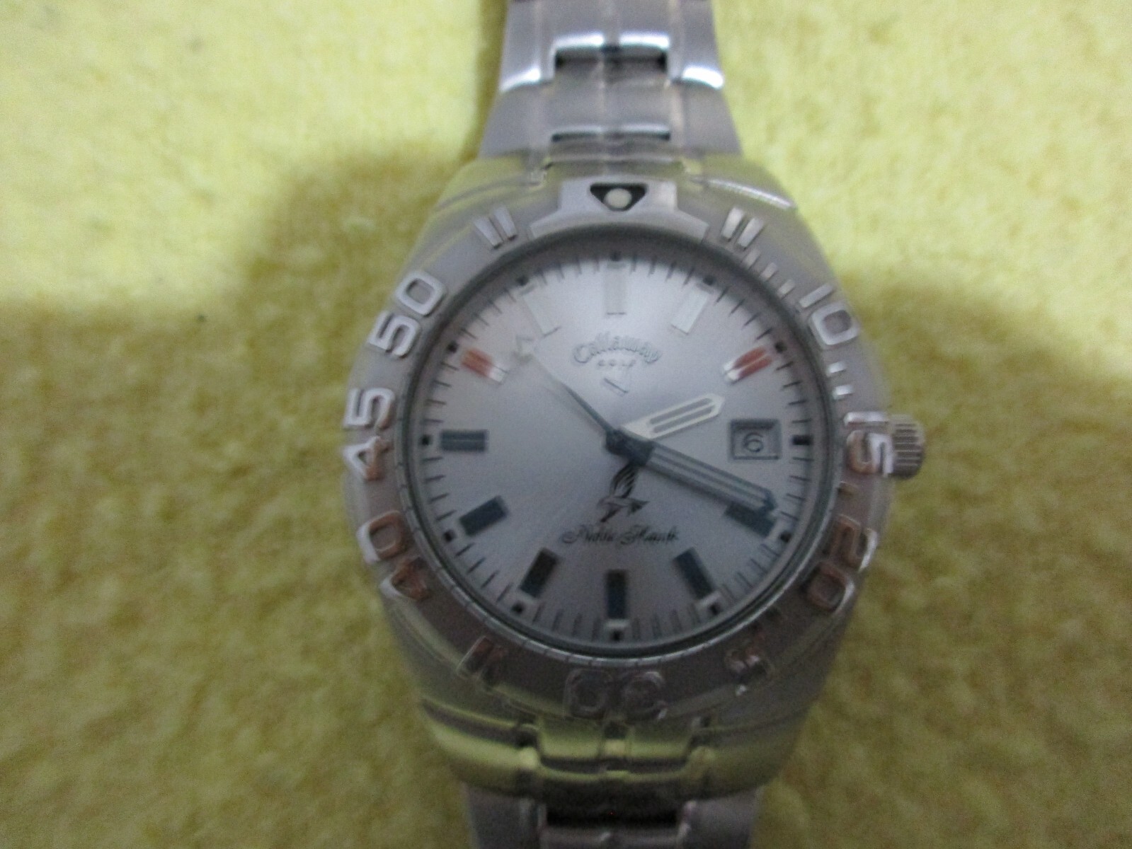 Callaway Men watch, Noble Hawk Logo, Date feature, Moveable Bezel, WR 330FT 100M