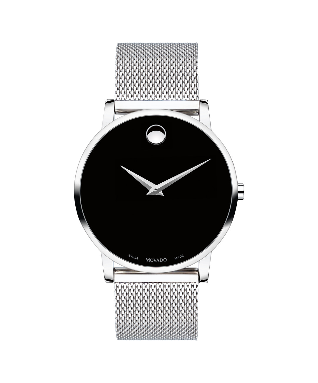 $795 Movado Museum Classic Watch Men 39mm Black Dial Stainless steel