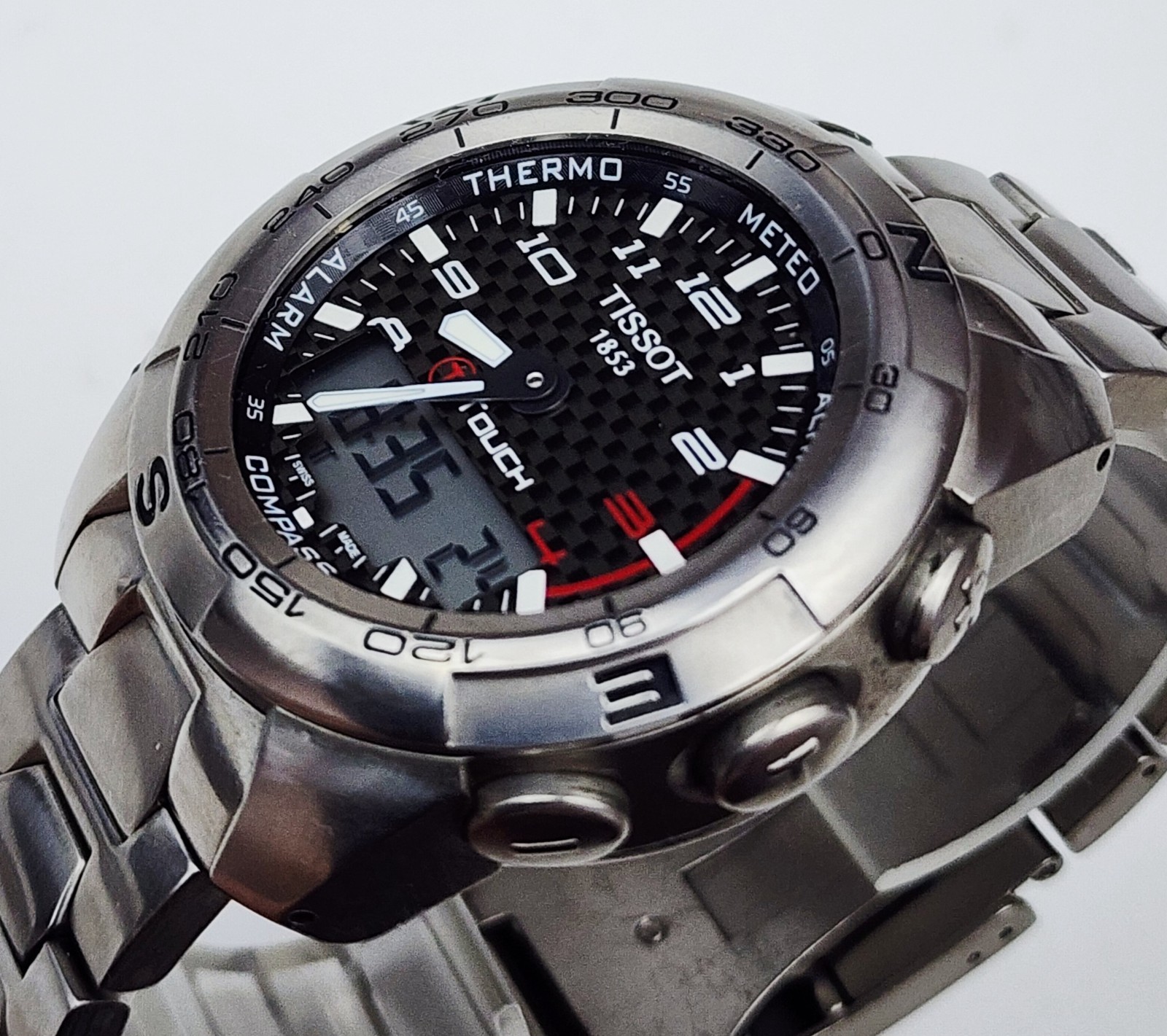 Men SWISS TITANIUM TOUCH SCREEN Watch TISSOT “Expert” T013420A. Compass. Alarm*