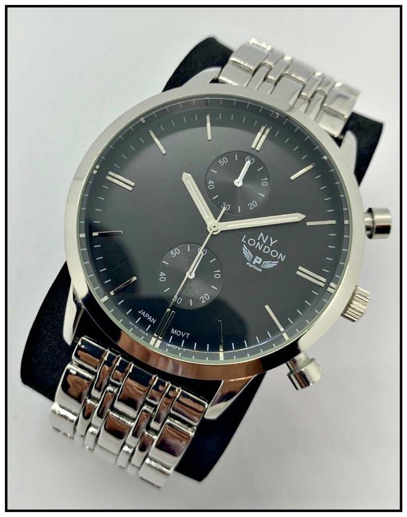 Men’s CLASSY ELEGANT DIVER Round Silver LUXURY Designer Fashion WRIST WATCH 47mm