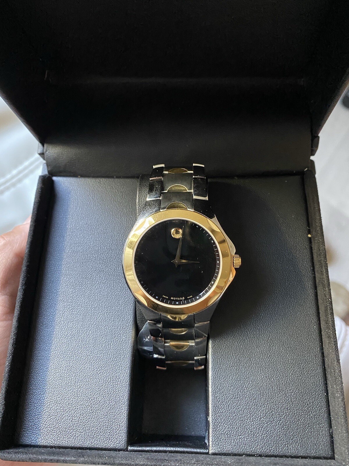 Movado Museum Luno Sport Men’s Black Dial Two Tone Swiss Watch – ($1095 MSRP)