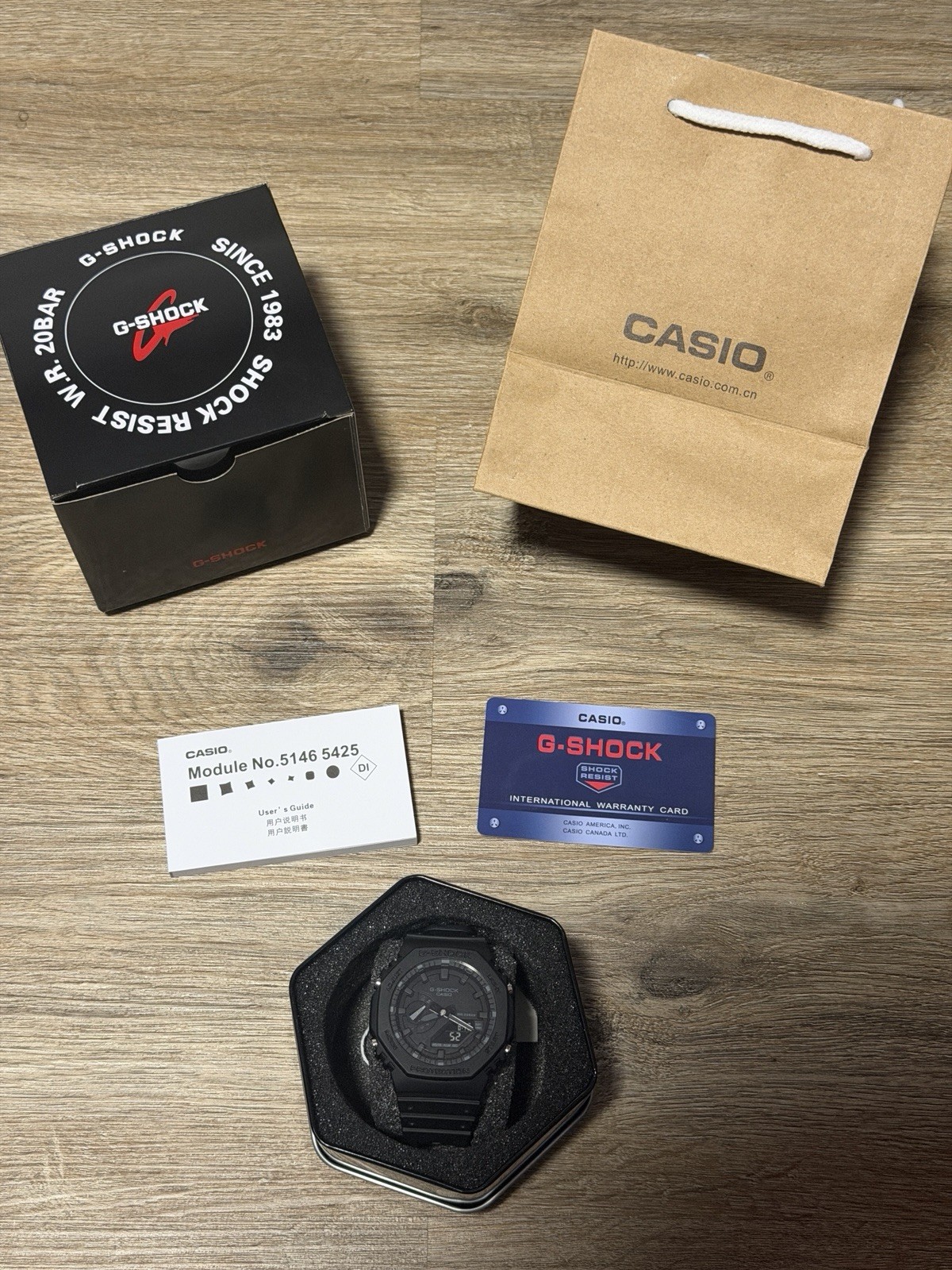 Casio G-SHOCK Black Analog/Digital Quartz 200m Resin Watch w/ Box & Papers