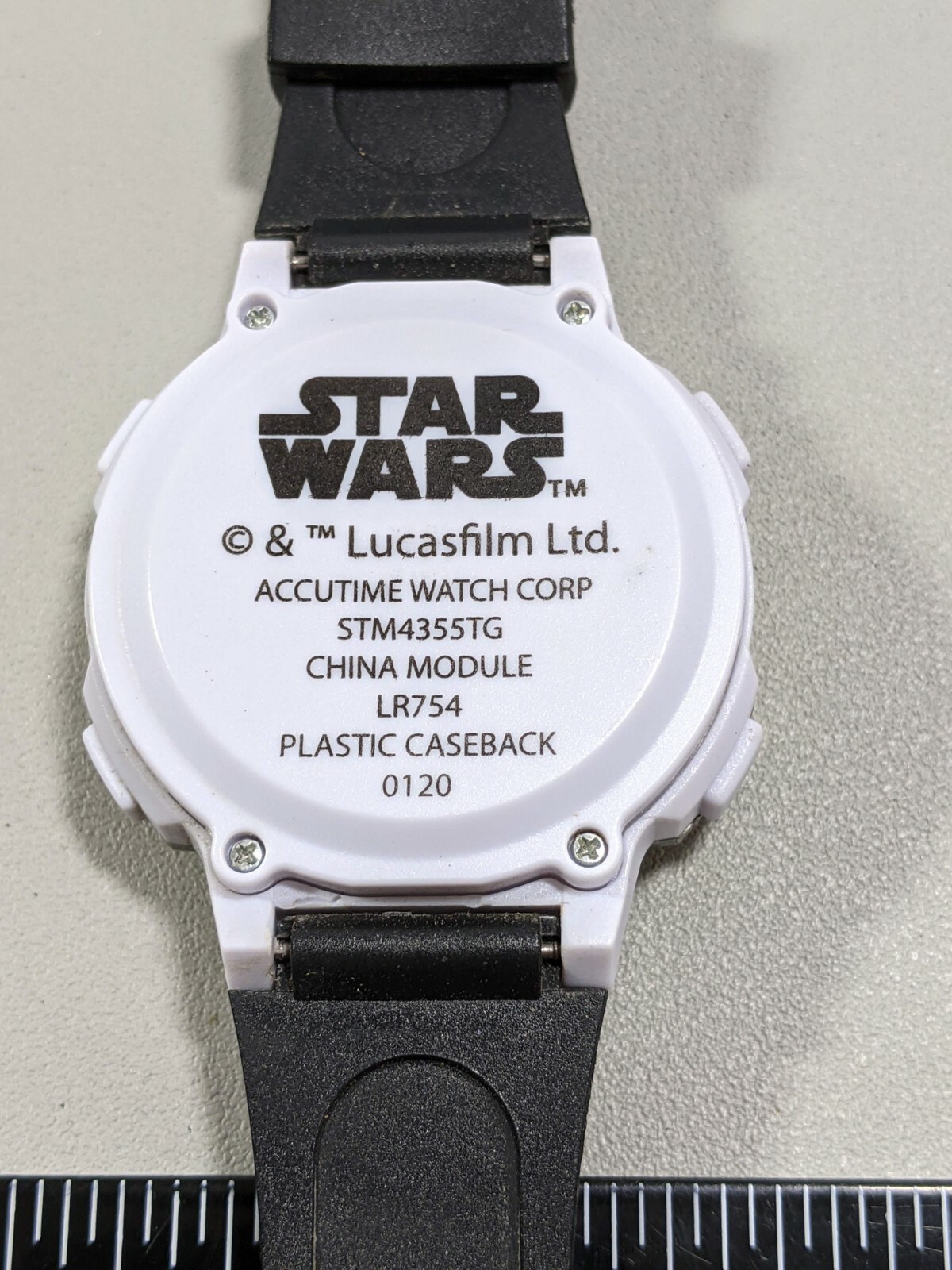 Starwars Digital Storm Trooper Light Up Blue Green Red Black Resin Band Watch