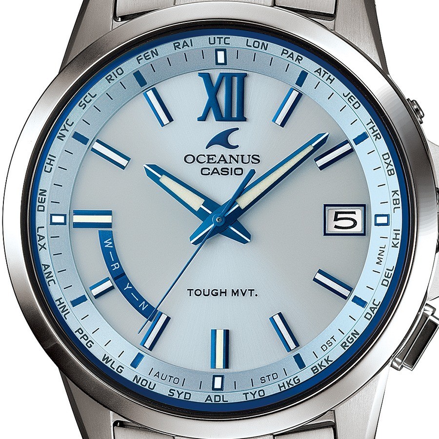 Casio OCEANUS OCW-T150-2AJF Titanium Radio Solar Men’s Watch Blue 41.3mm
