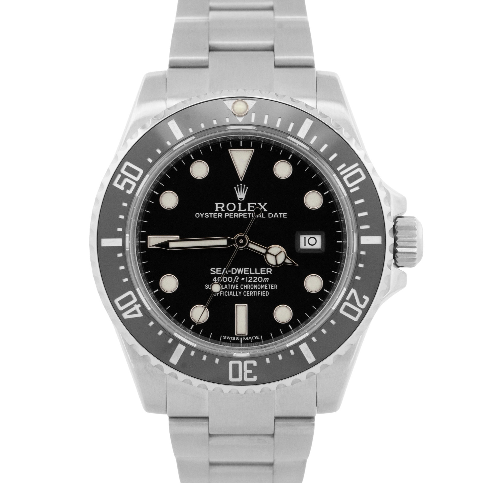 2015 PAPERS Rolex Sea-Dweller ‘SD4K’ BLACK Steel 40mm 116600 Watch BOX